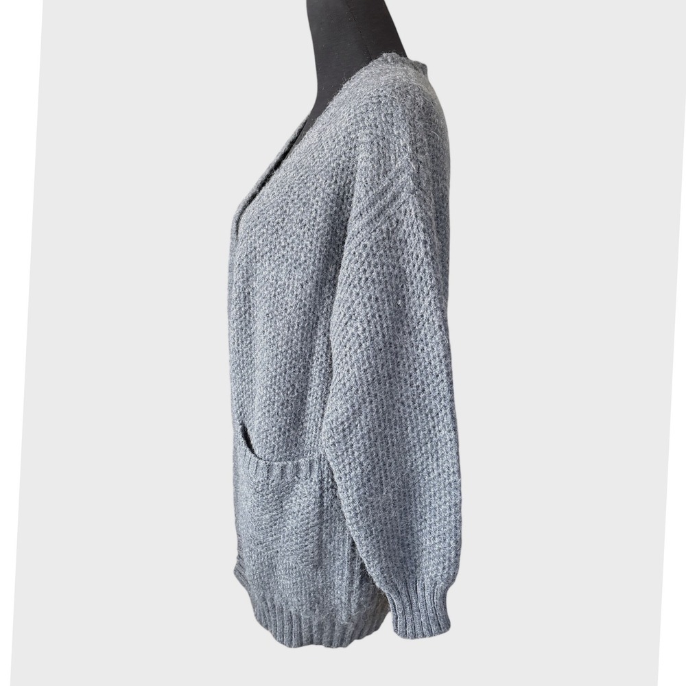 Baltic Born Dark Gray Wool & Mohair Blend Cardigan Sweater,Size M/L, Cottagecore - Picture 2 of 6